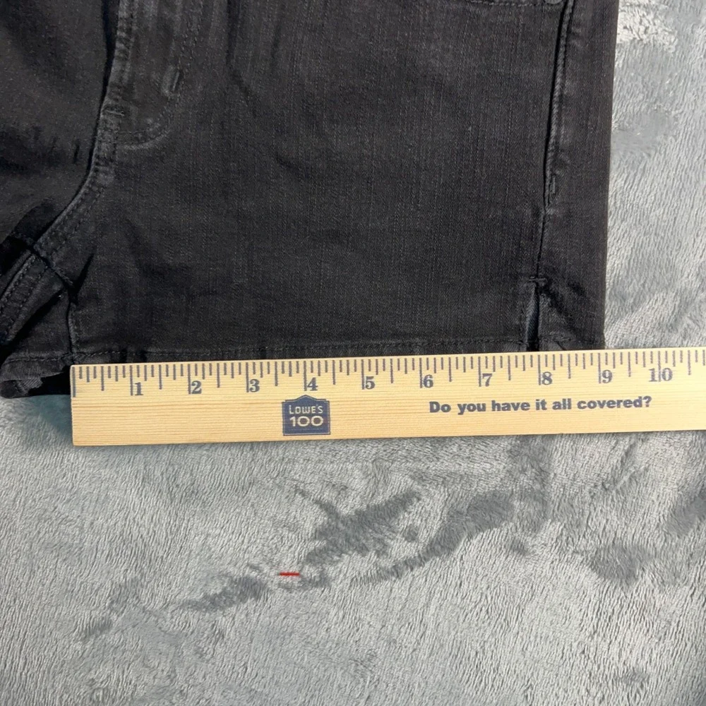 American Eagle Outfitters Hi Rise Shortie Black‎ Denim Jean Shorts Womens Size 4